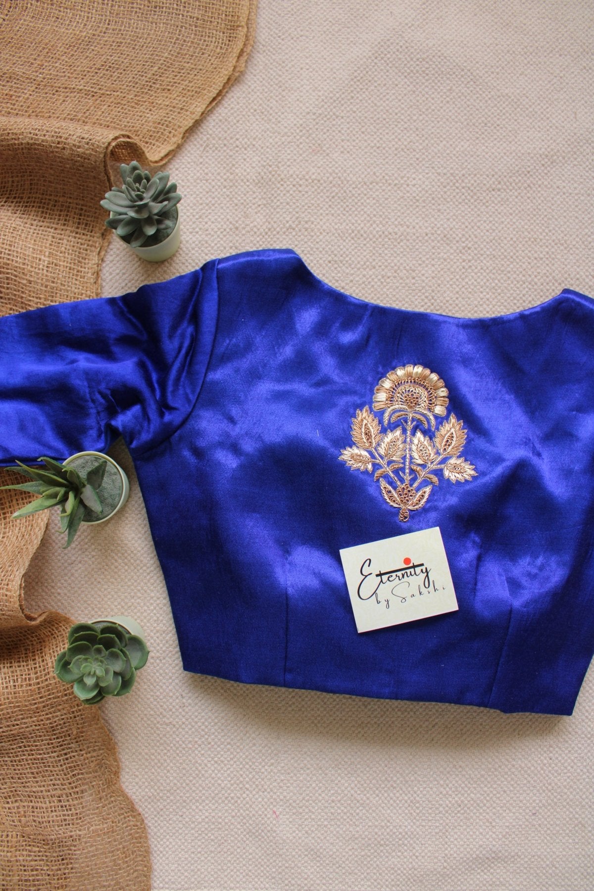 Blue Jardosi Blouse - Eternity by Sakshi