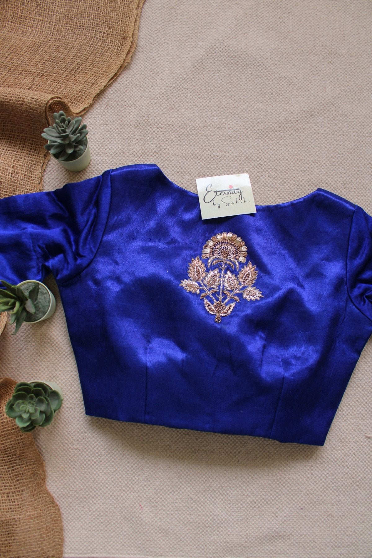 Blue Jardosi Blouse - Eternity by Sakshi