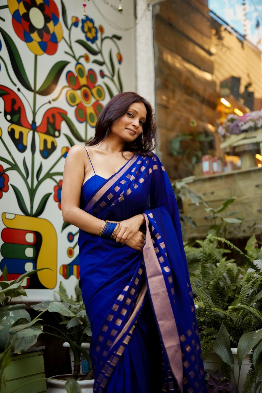 Blue Meher Saree - Eternity by Sakshi