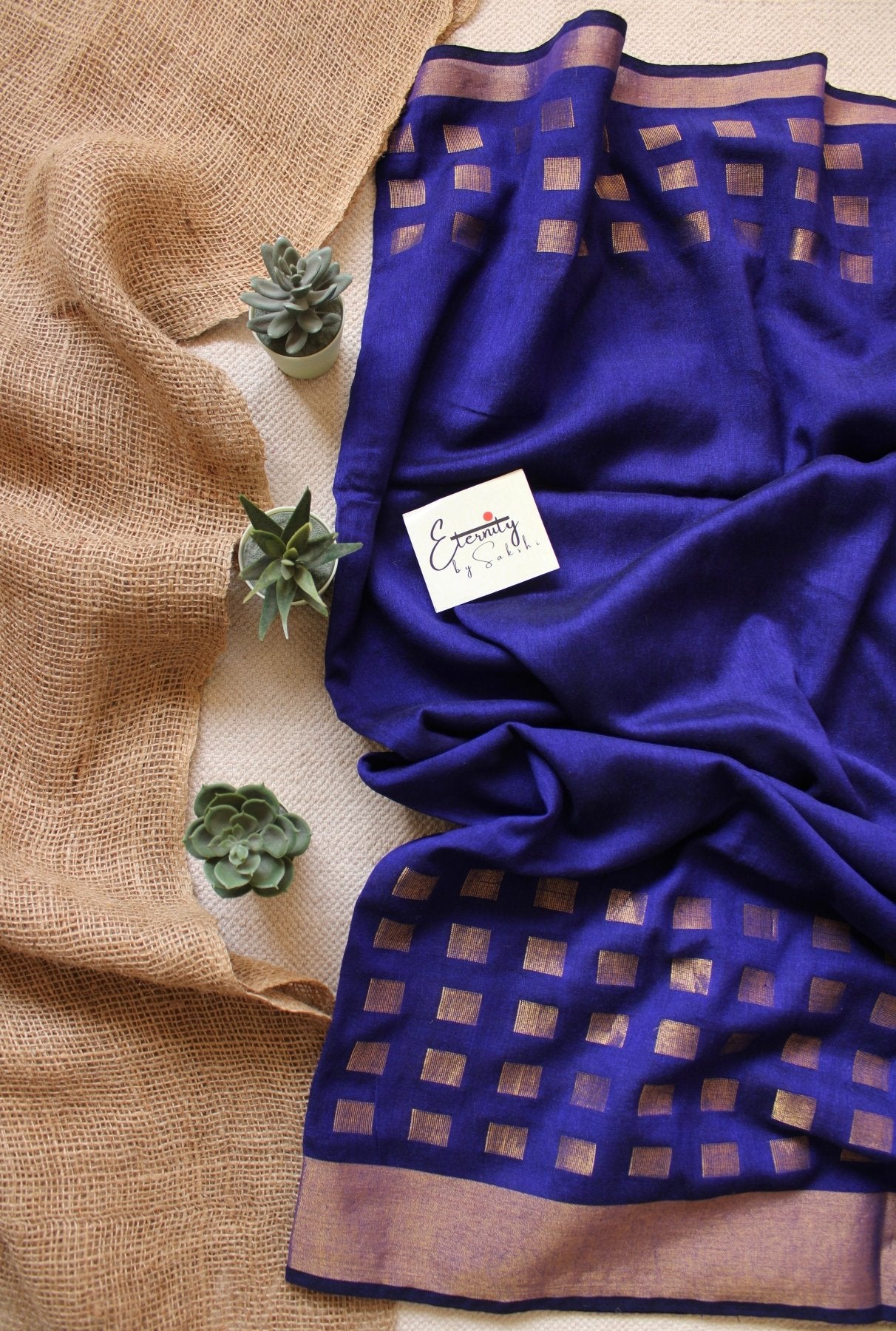 Blue Meher Saree - Eternity by Sakshi