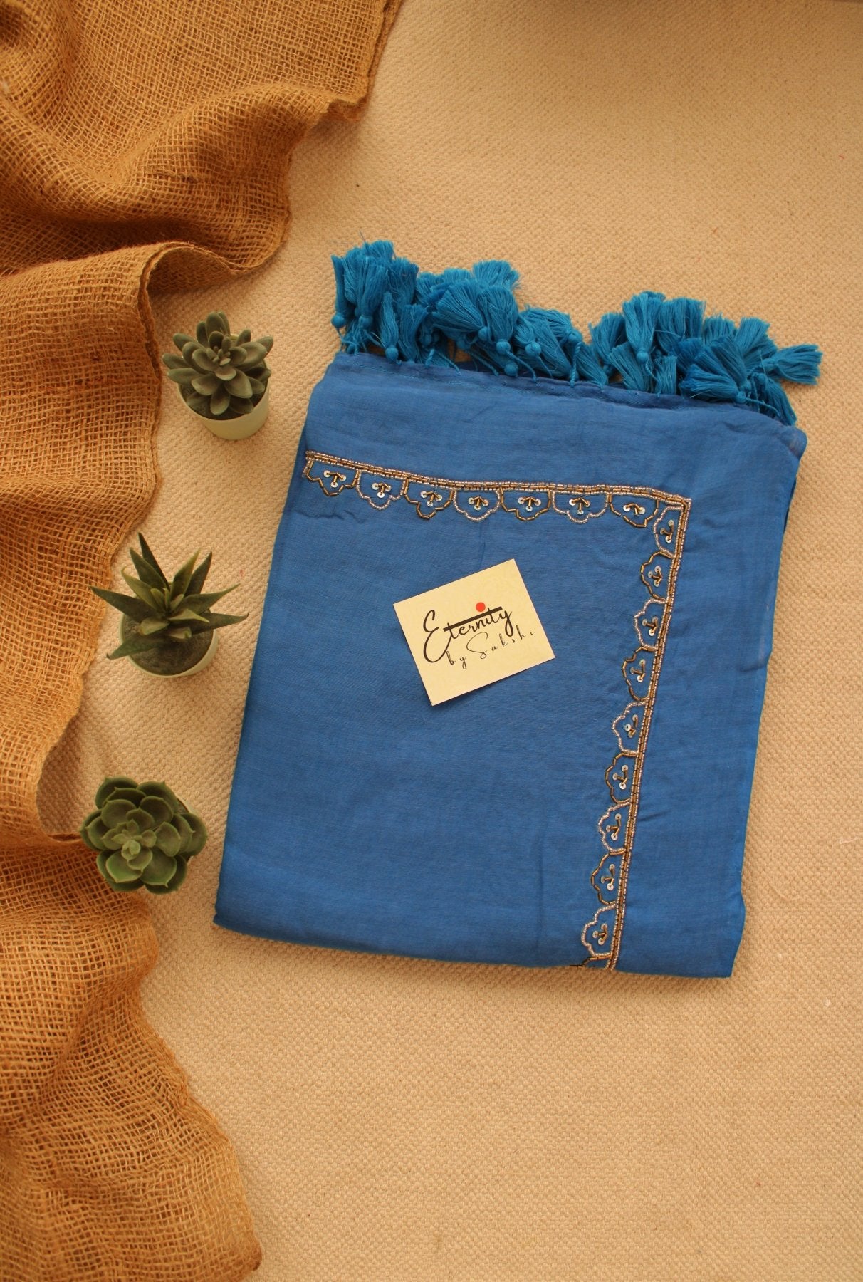 Blue Noor Saree - Eternity by Sakshi
