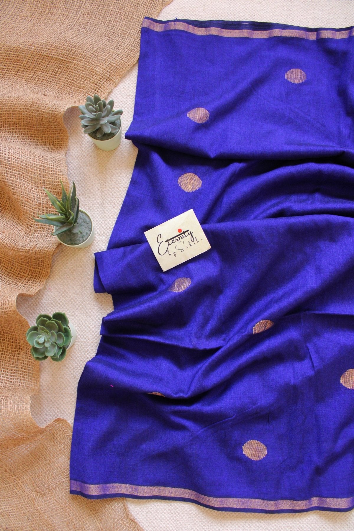 Blue Polka Saree - Eternity by Sakshi