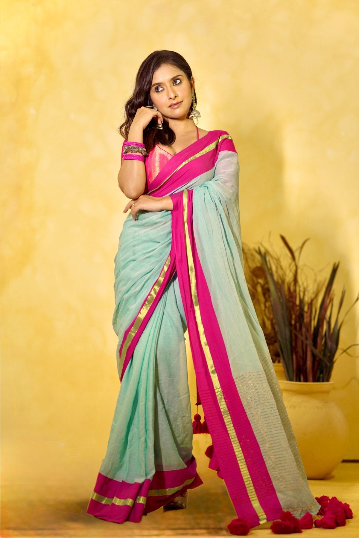 Blue Rang Saree - Eternity by Sakshi