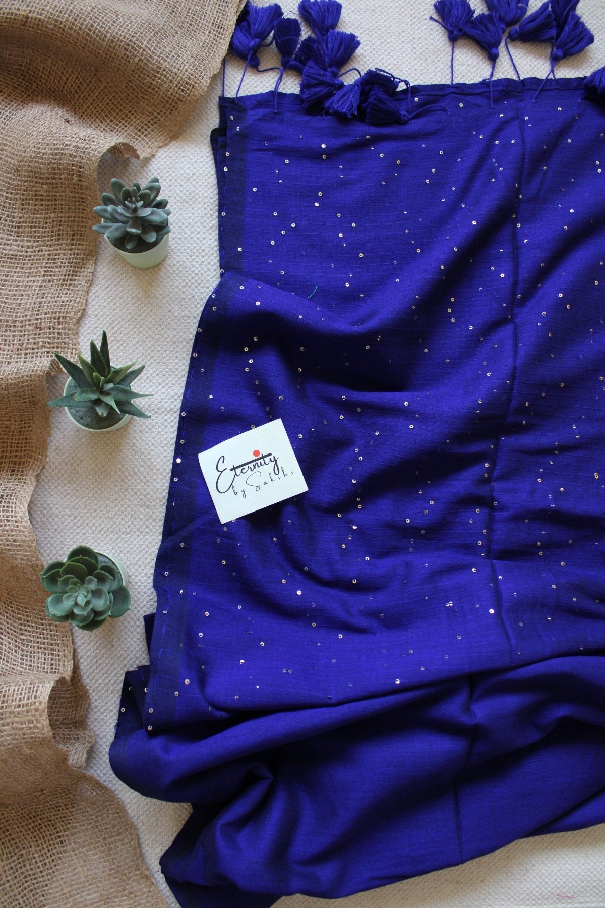 Blue Rozana Saree - Eternity by Sakshi