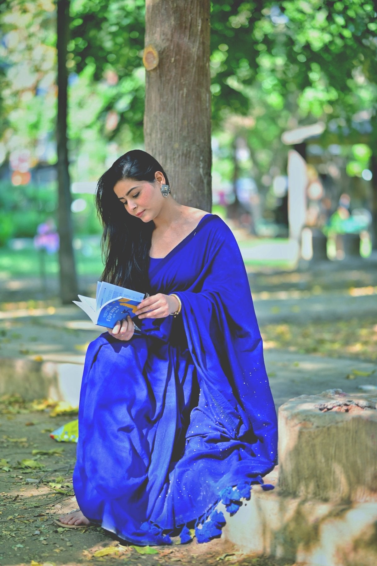 Blue Rozana Saree - Eternity by Sakshi
