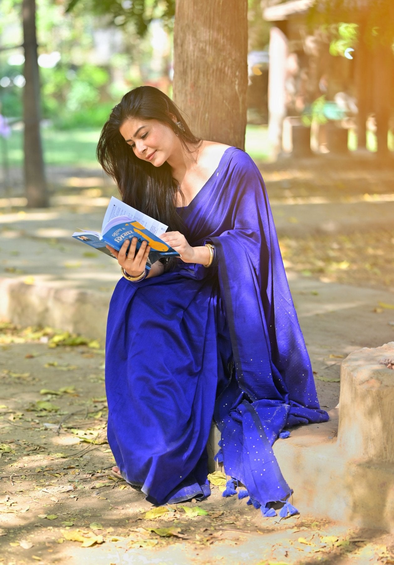 Blue Rozana Saree - Eternity by Sakshi