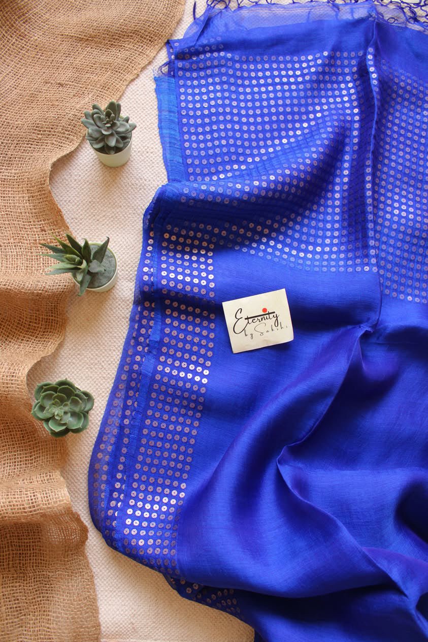 Blue Sundari Saree - Eternity by Sakshi