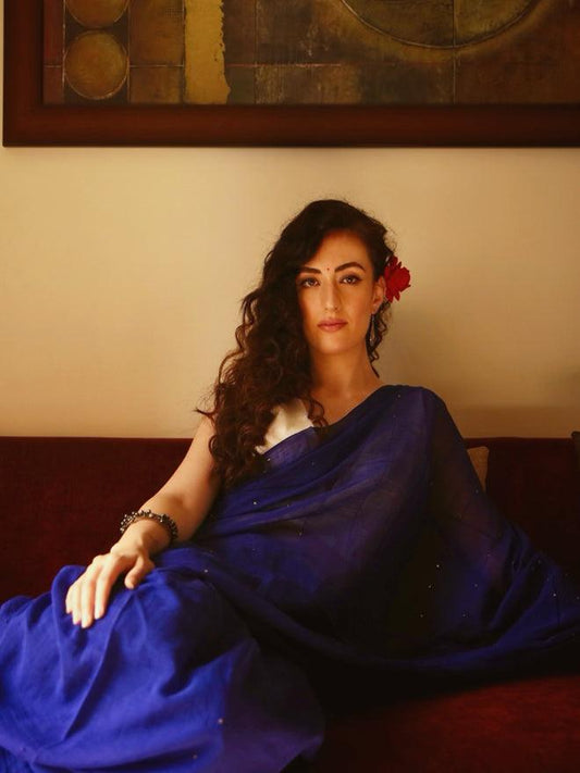 Blue Tara Saree - Eternity by Sakshi