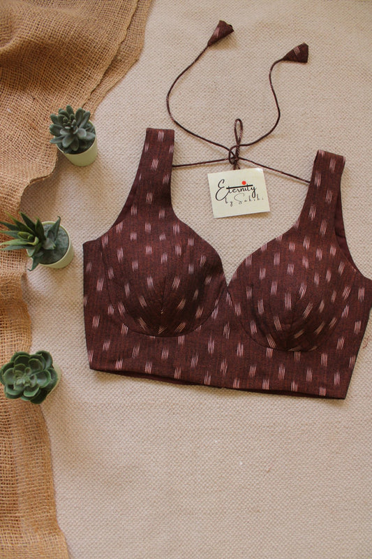 Brown Madhubala Blouse - Eternity by Sakshi