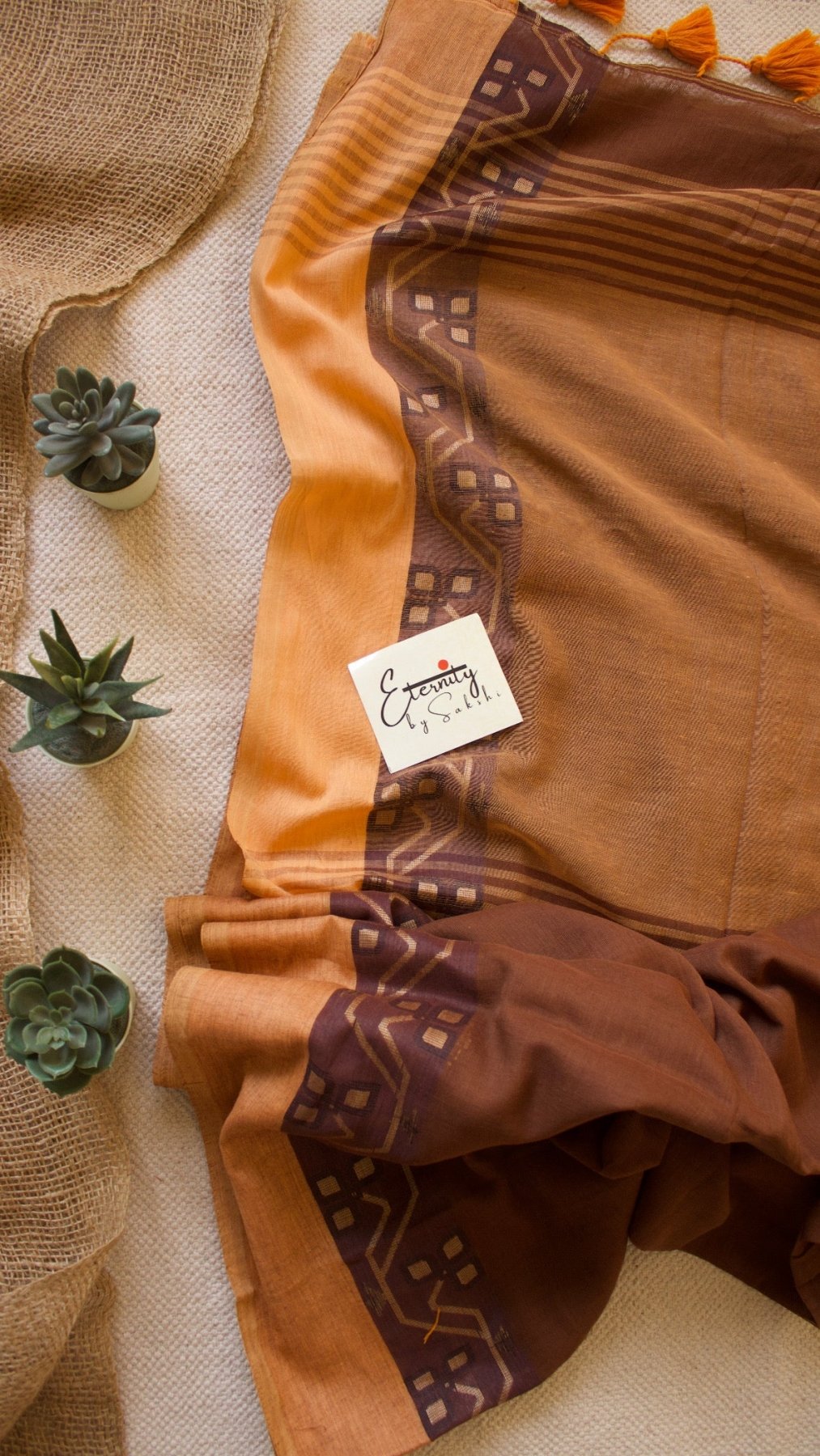 Brown Mohe Saree - Eternity by Sakshi
