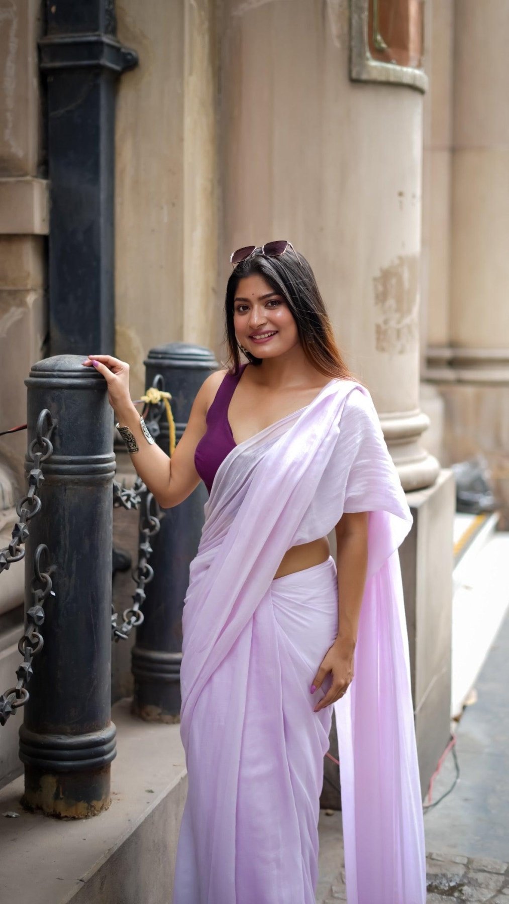 Bubblegum Breezy Saree - Eternity by Sakshi