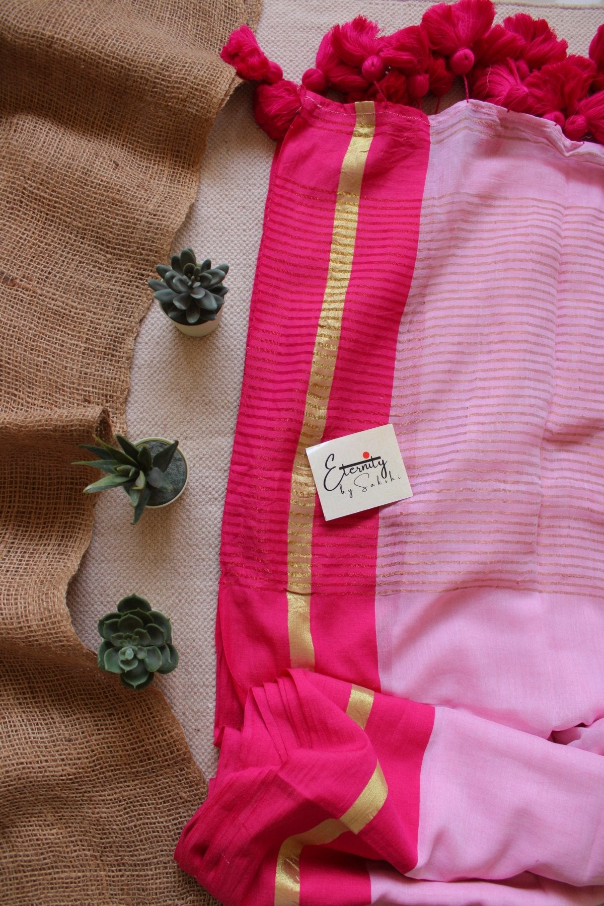 Bubblegum Rang Saree - Eternity by Sakshi
