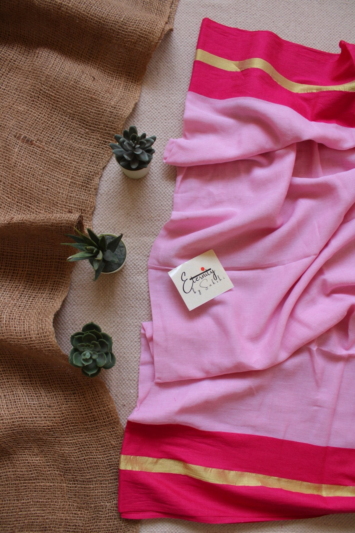 Bubblegum Rang Saree - Eternity by Sakshi