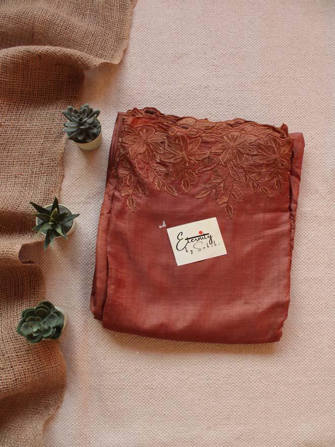 Caramel Tussar Saree - Eternity by Sakshi