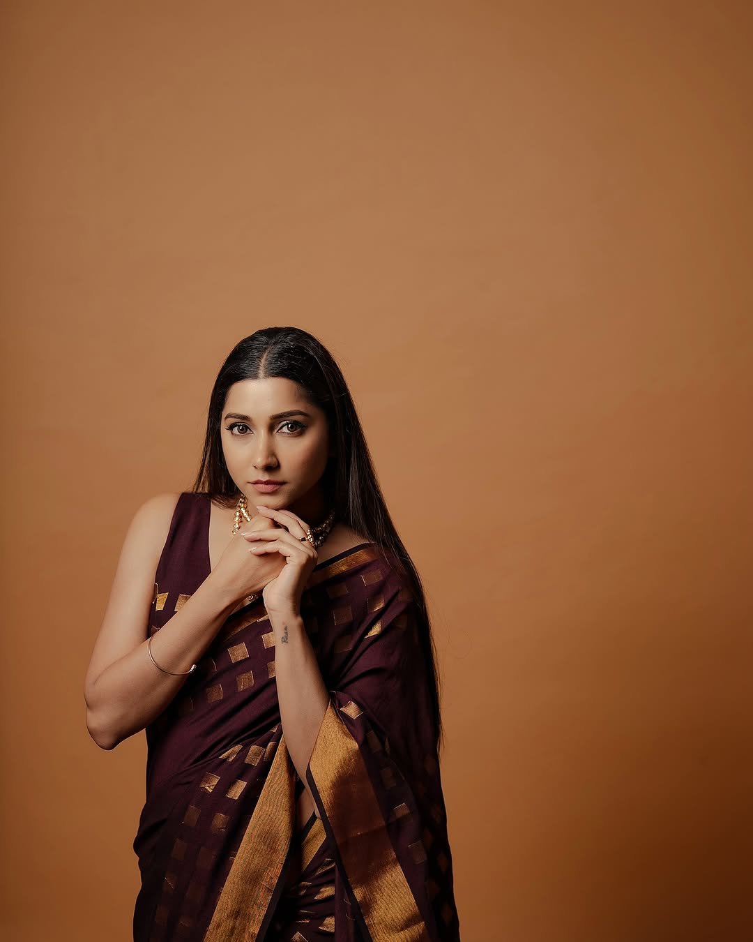 Cherry Chocolate Meher Saree - Eternity by Sakshi