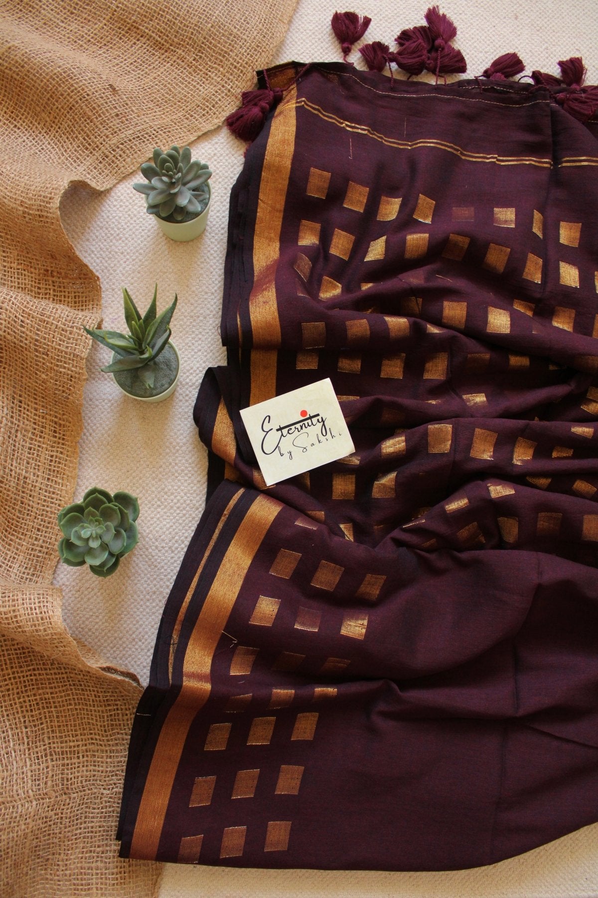 Cherry Chocolate Meher Saree - Eternity by Sakshi