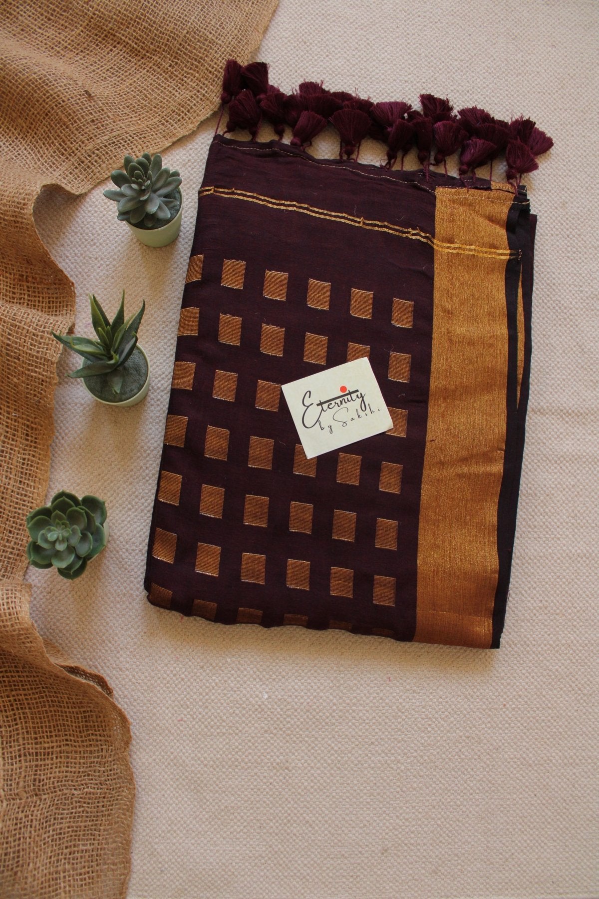 Cherry Chocolate Meher Saree - Eternity by Sakshi