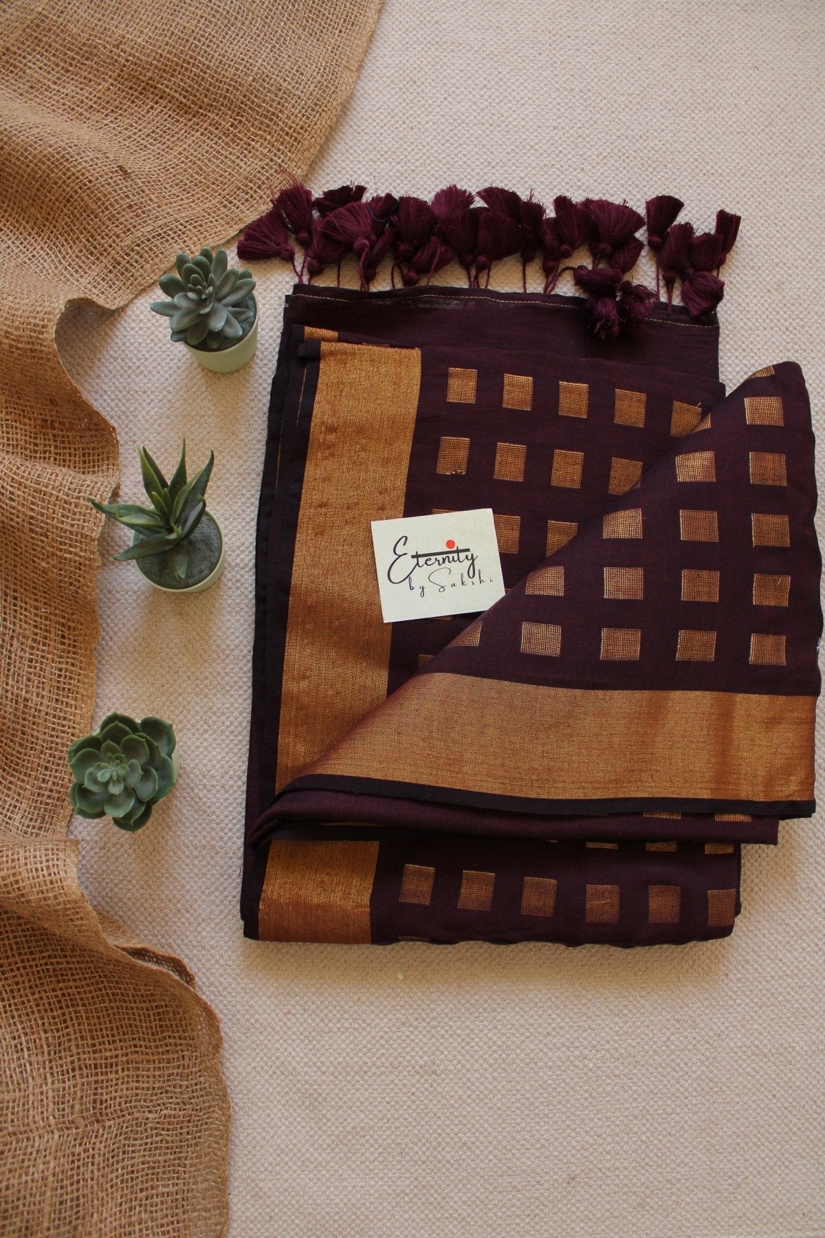Cherry Chocolate Meher Saree - Eternity by Sakshi