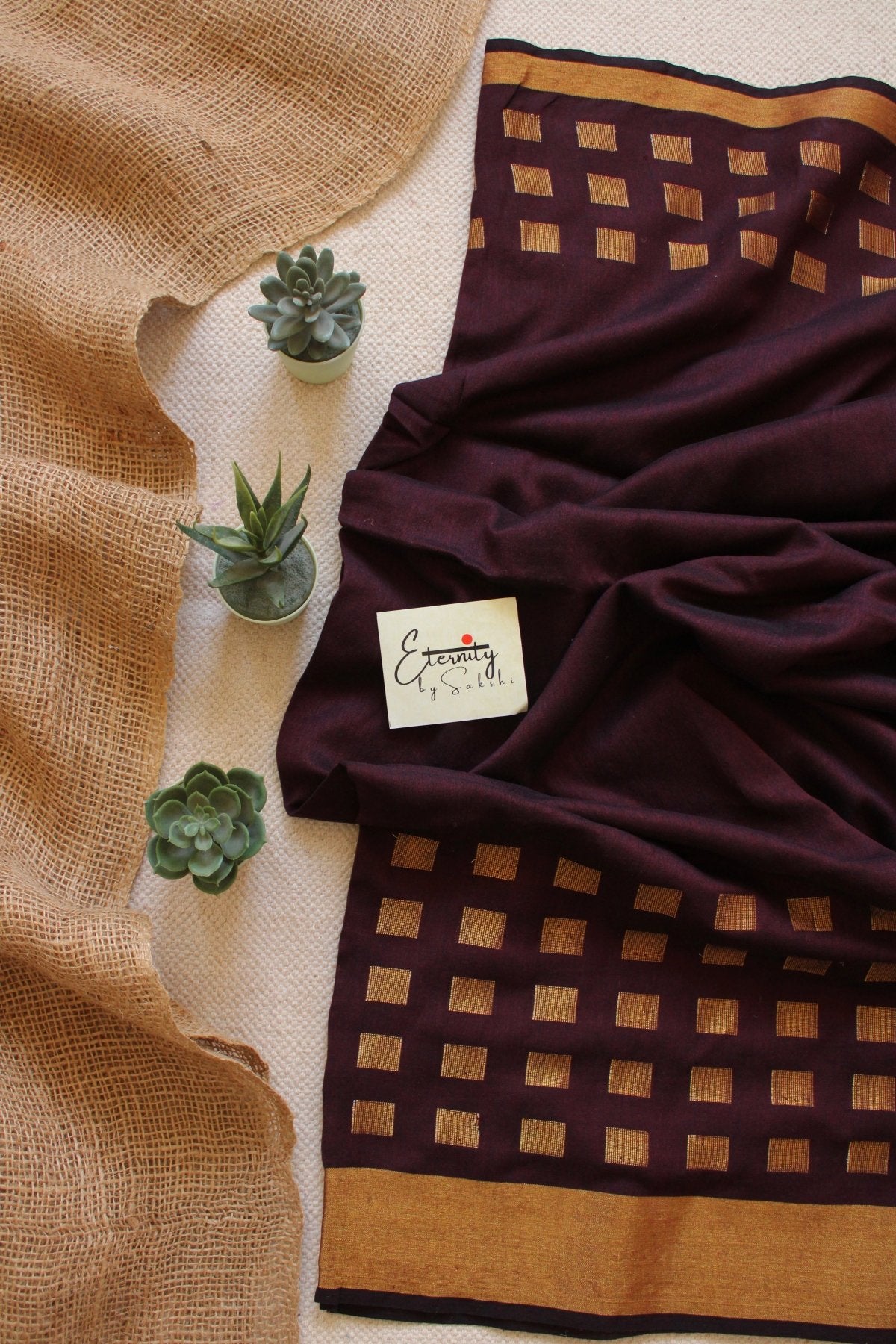 Cherry Chocolate Meher Saree - Eternity by Sakshi