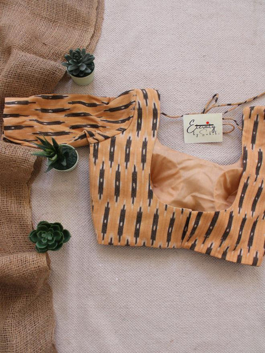 Cream Ikkat Blouse - Eternity by Sakshi