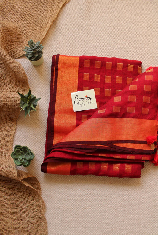 Crimson Red Meher Saree - Eternity by Sakshi