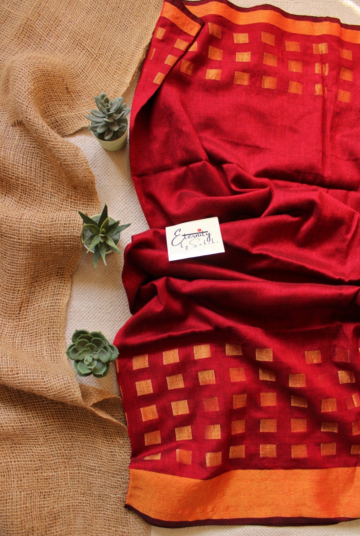 Crimson Red Meher Saree - Eternity by Sakshi