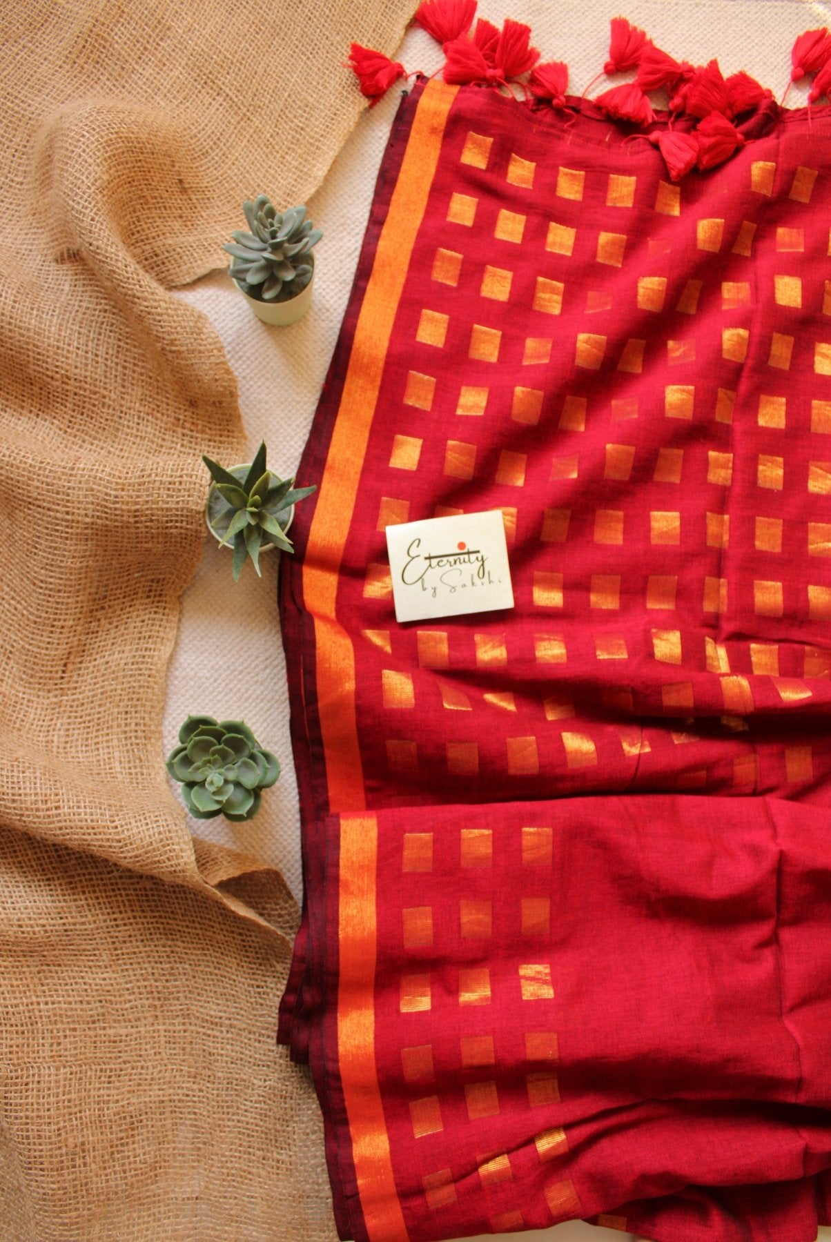 Crimson Red Meher Saree - Eternity by Sakshi