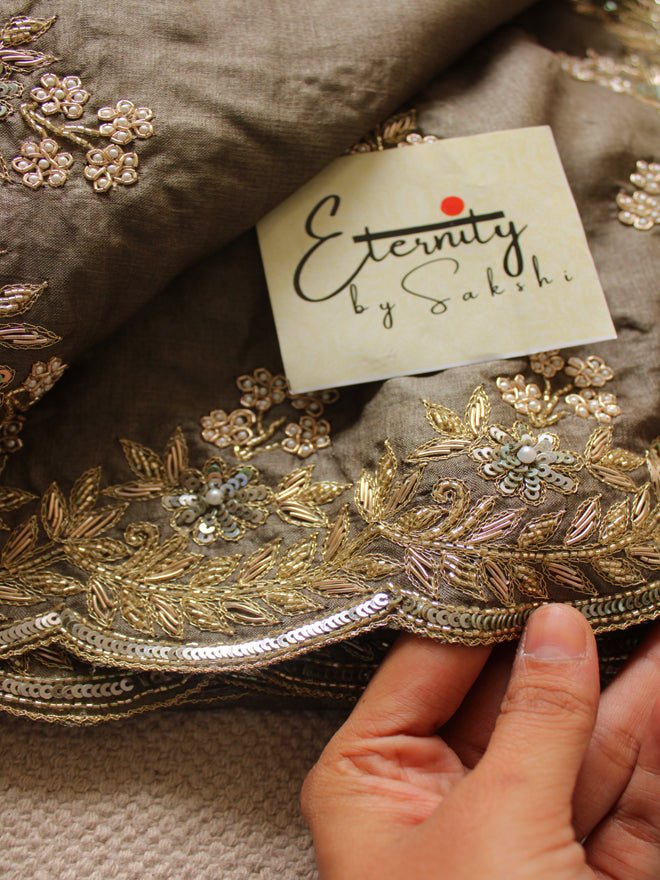 Earthy Tussar Handwork Saree - Eternity by Sakshi