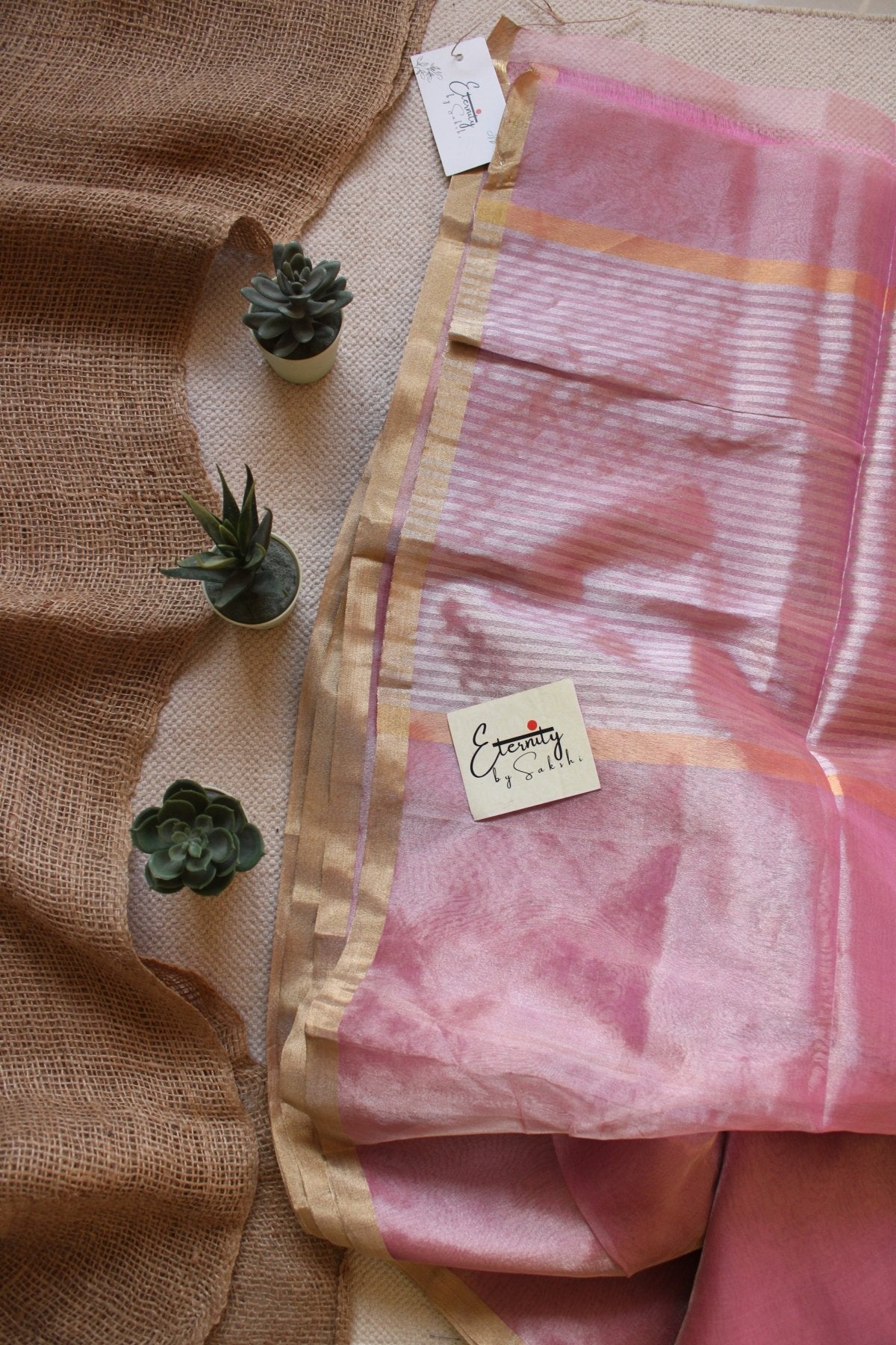 Glittery Pink Luxe Saree - Eternity by Sakshi