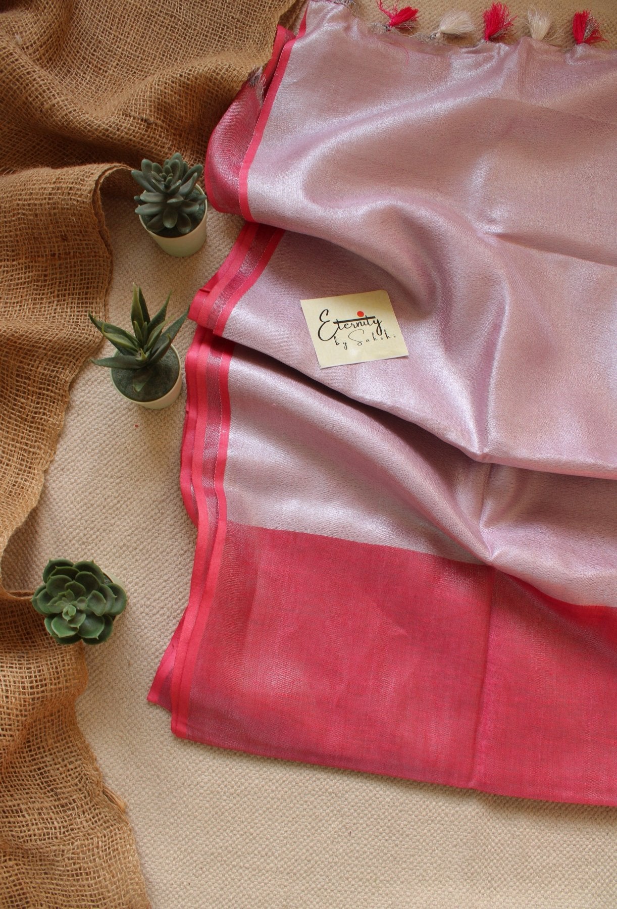Glittery Pink Paradise Saree - Eternity by Sakshi