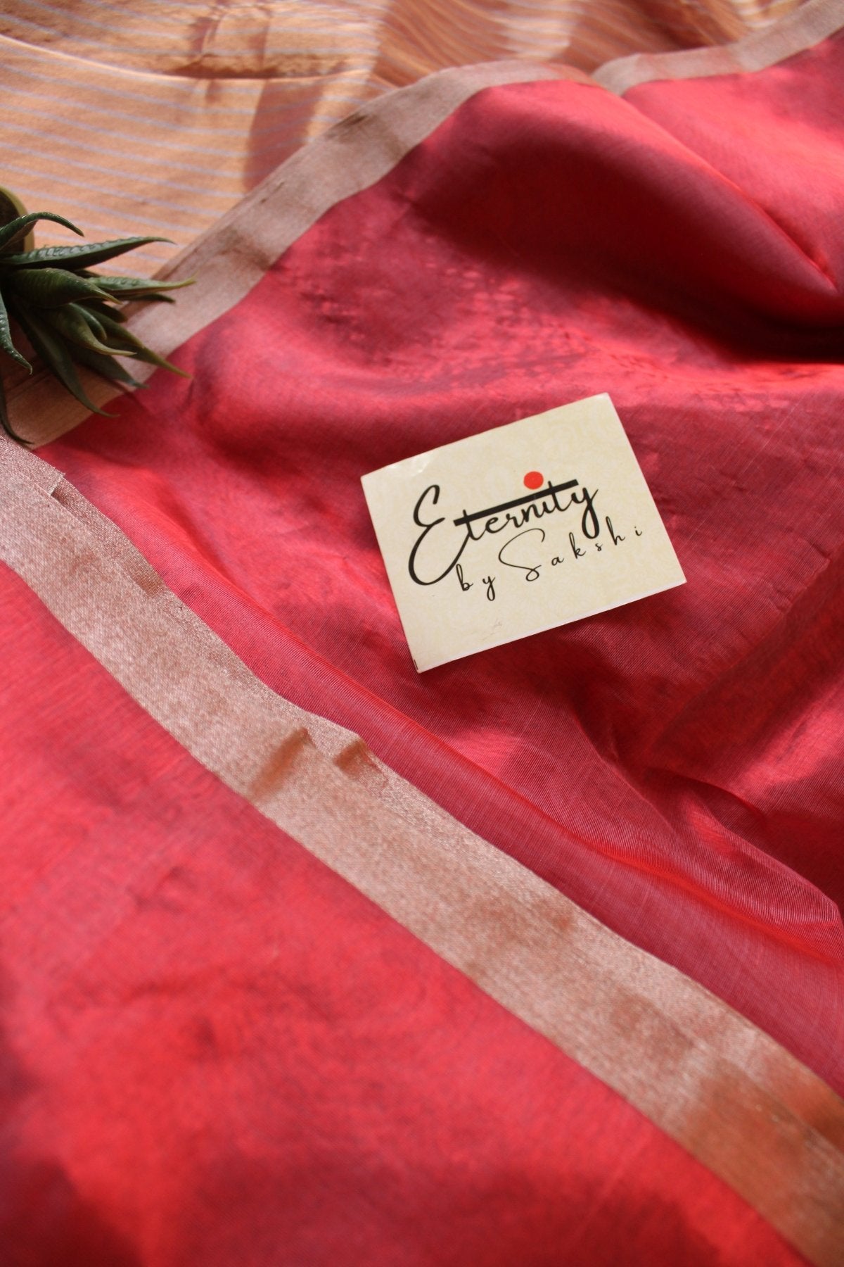 Glittery Red Luxe Saree - Eternity by Sakshi
