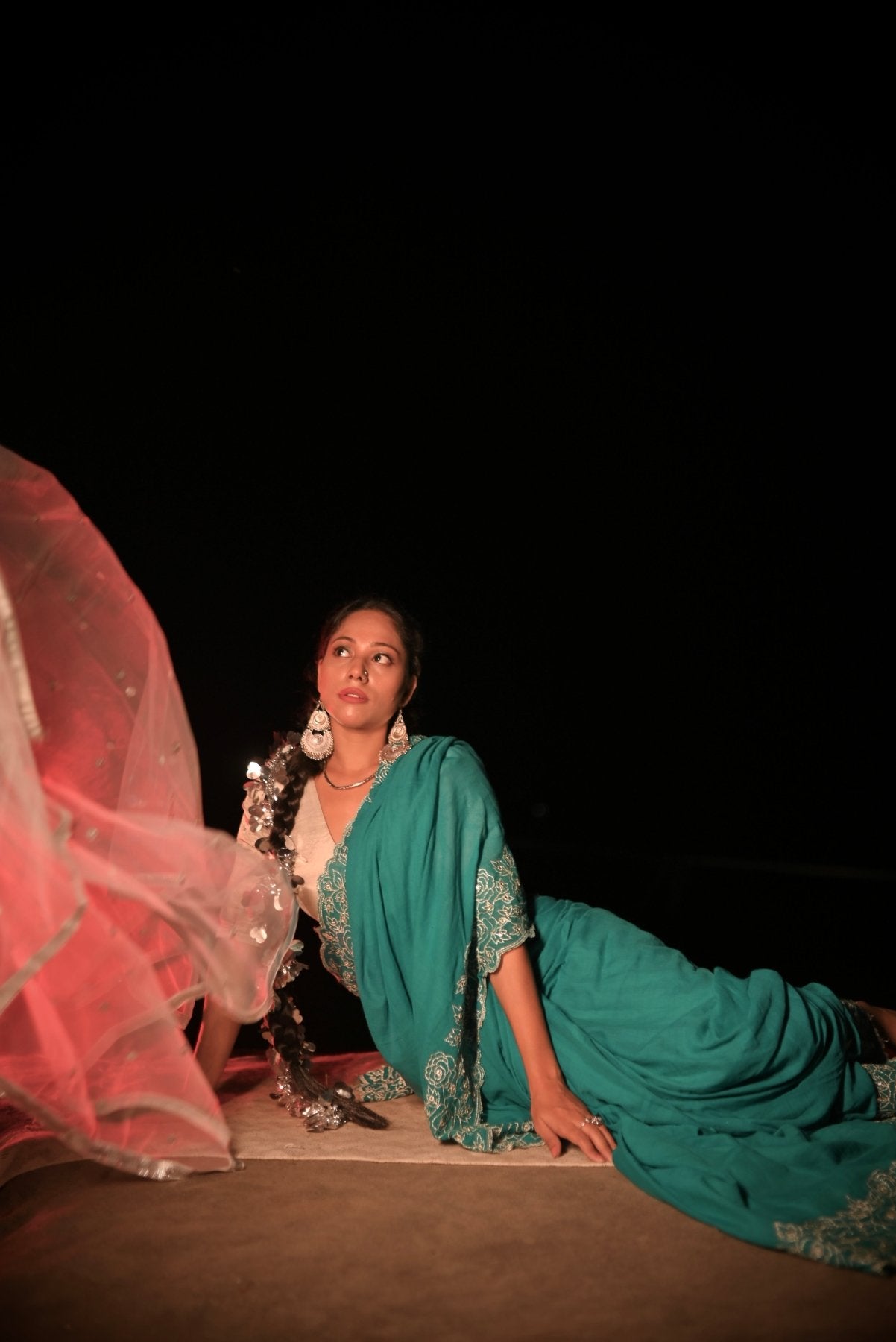 Green Dilruba Saree - Eternity by Sakshi