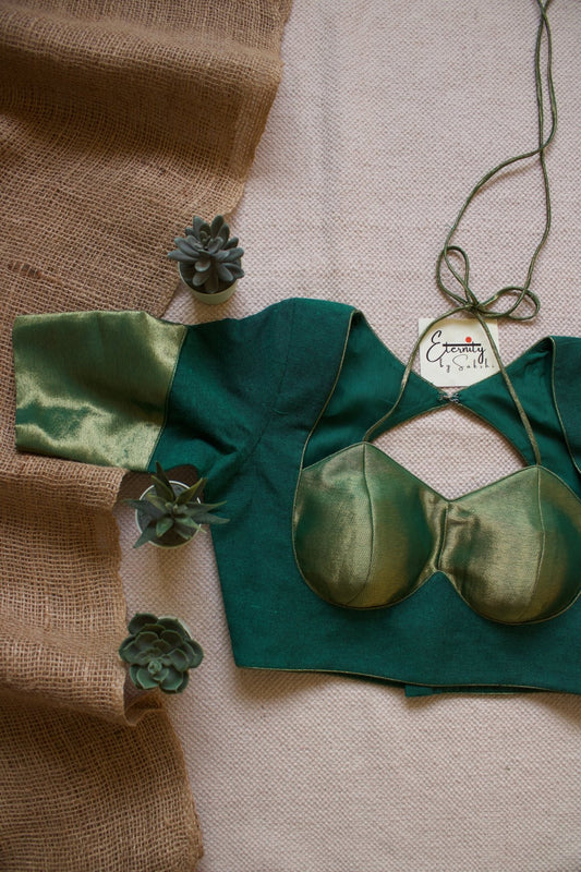 Green Glam Blouse - Eternity by Sakshi