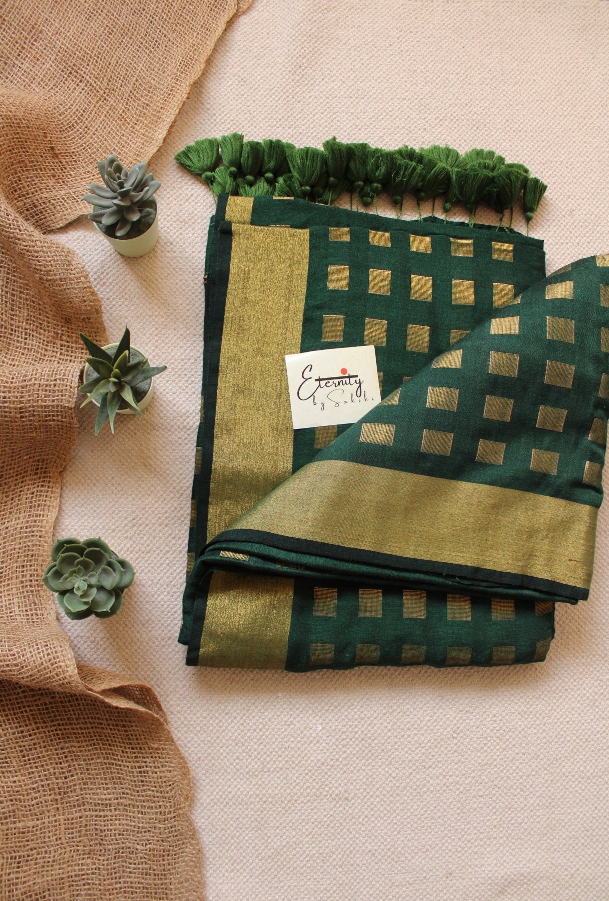 Green Meher Saree - Eternity by Sakshi