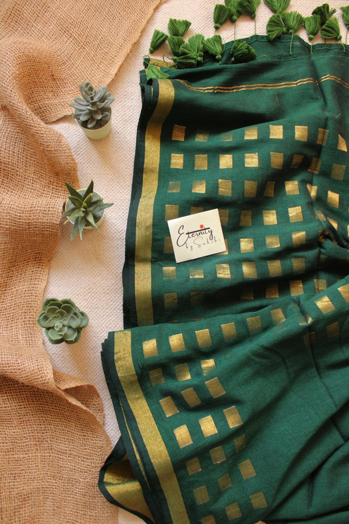 Green Meher Saree - Eternity by Sakshi