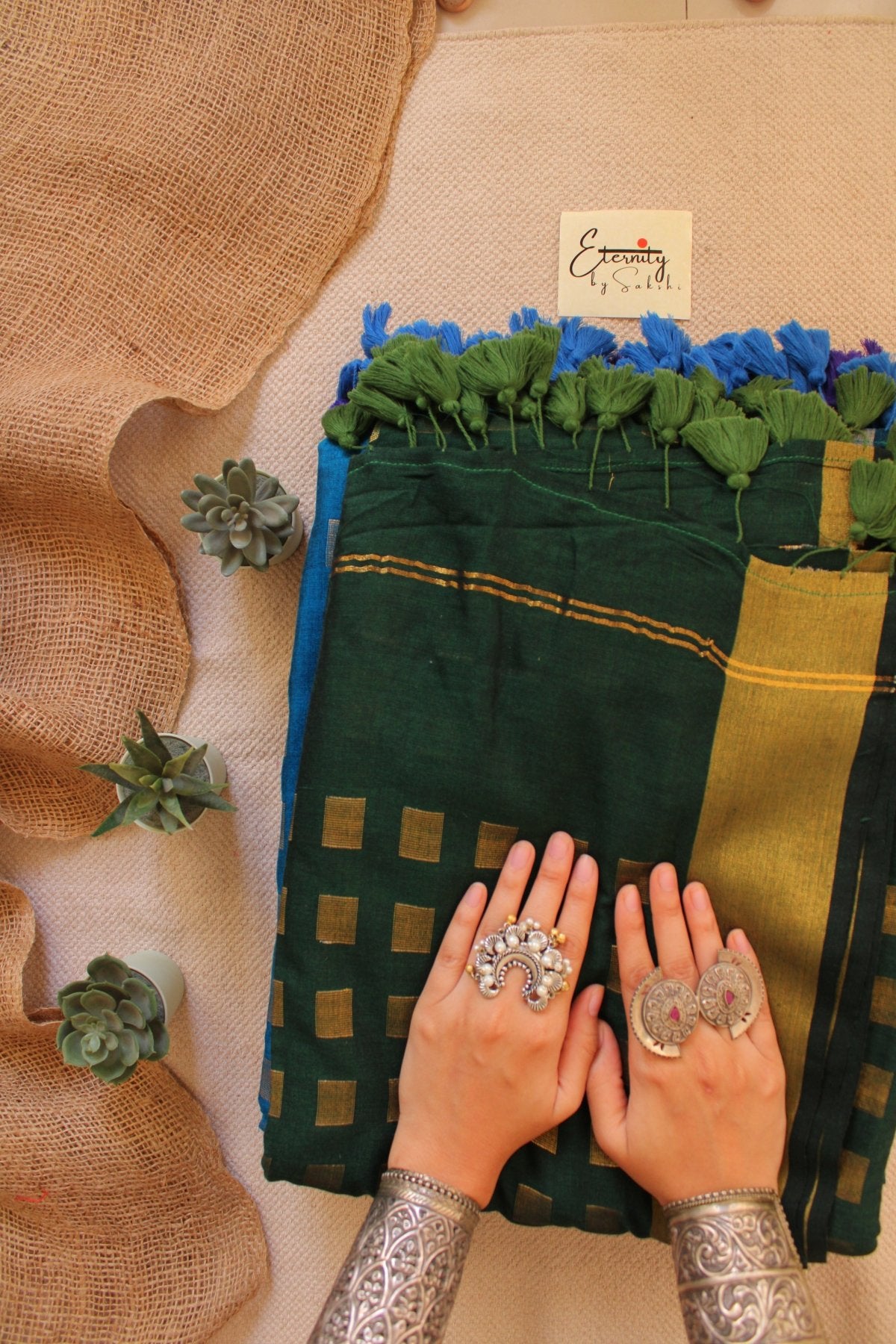 Green Meher Saree - Eternity by Sakshi