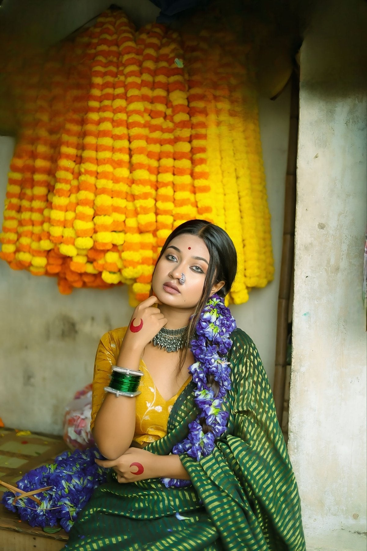 Green Mohini Saree - Eternity by Sakshi
