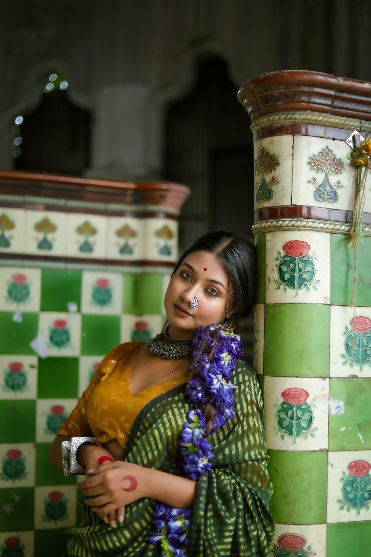 Green Mohini Saree - Eternity by Sakshi