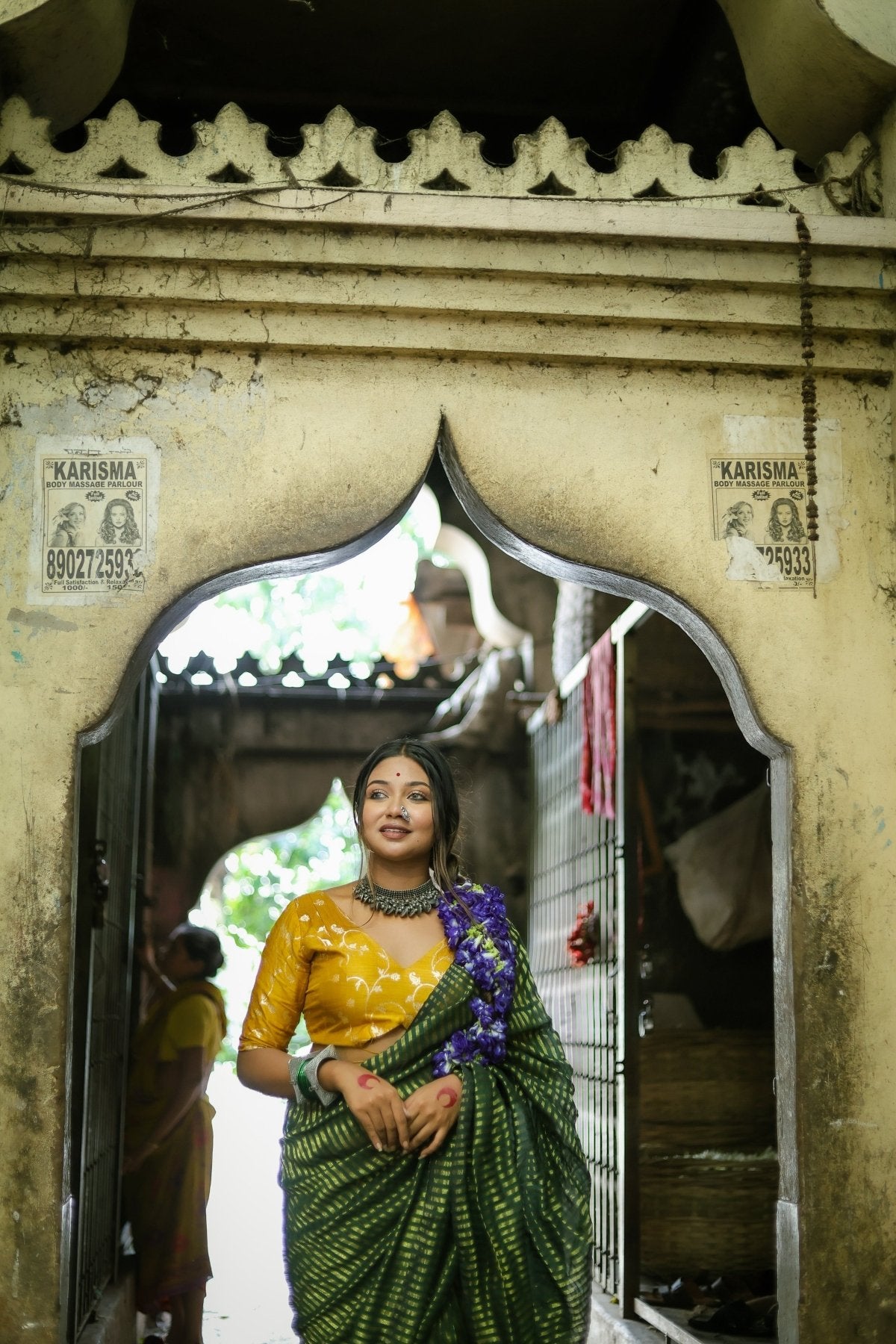 Green Mohini Saree - Eternity by Sakshi