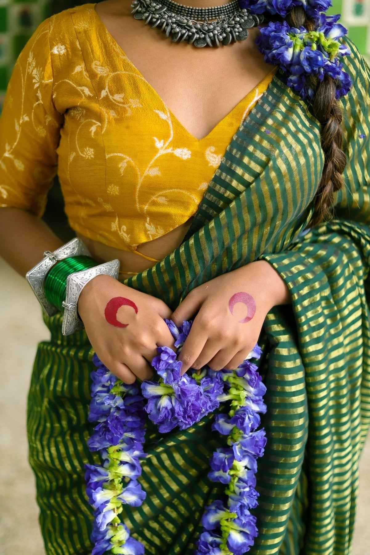 Green Mohini Saree - Eternity by Sakshi
