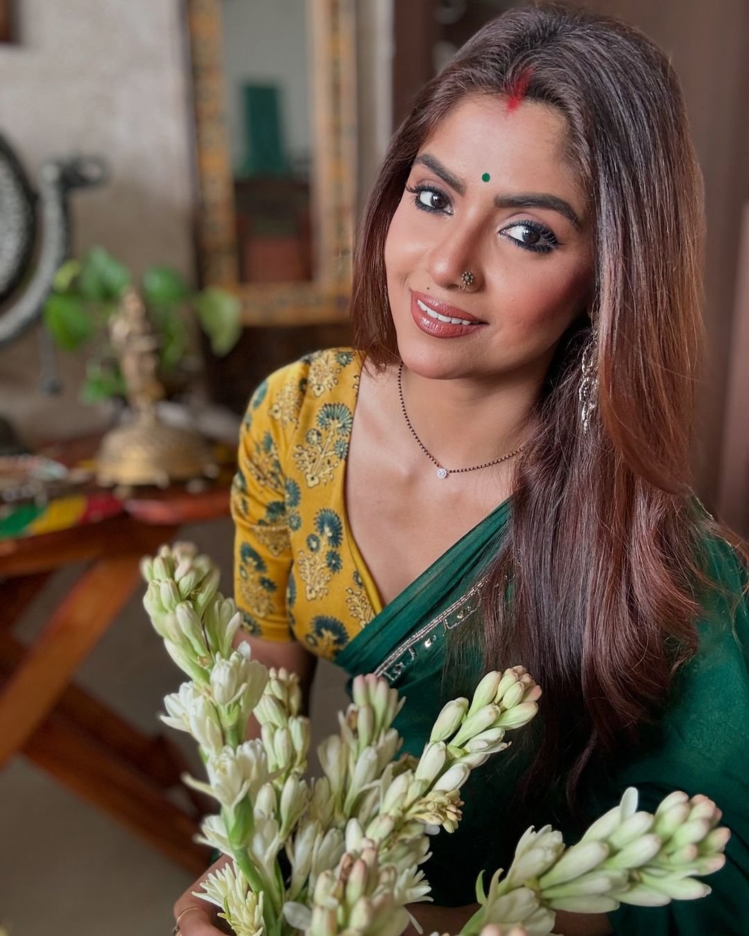 Green Noor Saree - Eternity by Sakshi