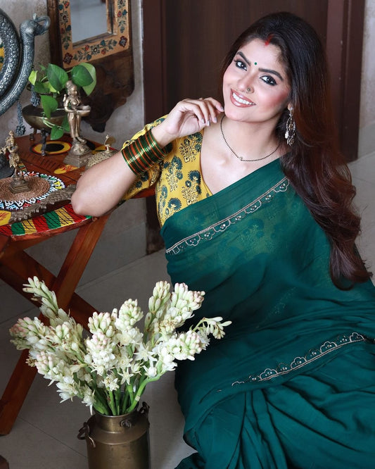 Green Noor Saree - Eternity by Sakshi