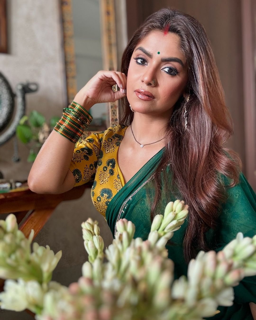 Green Noor Saree - Eternity by Sakshi
