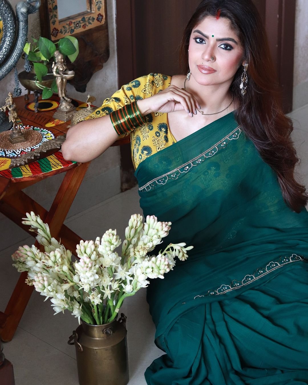 Green Noor Saree - Eternity by Sakshi