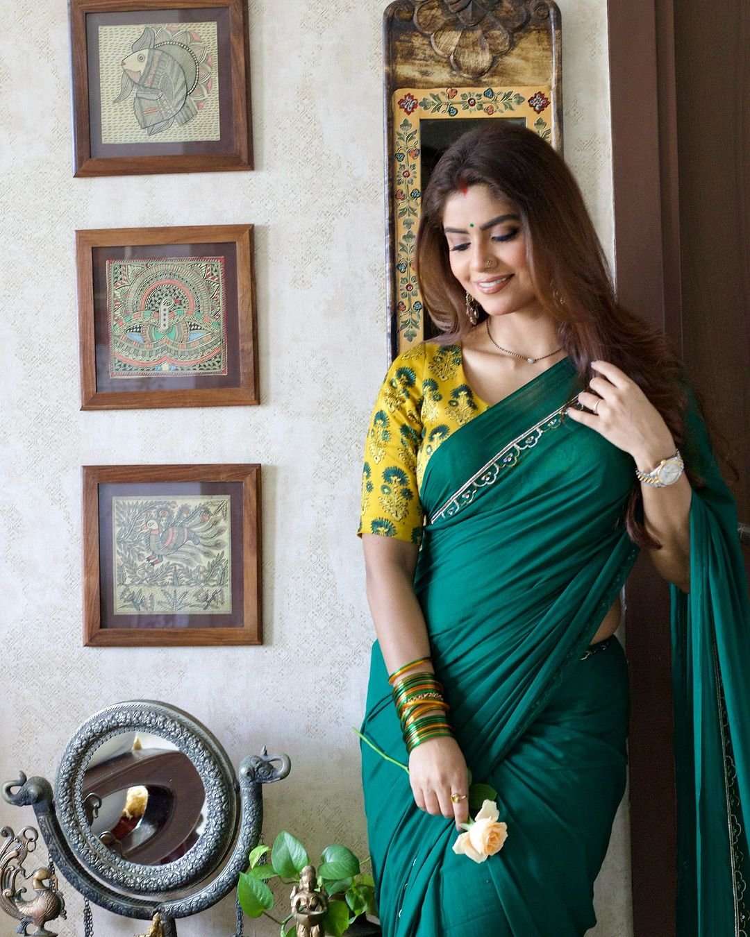 Green Noor Saree - Eternity by Sakshi