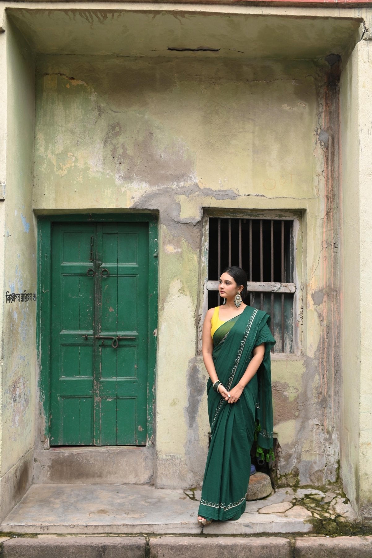 Green Noor Saree - Eternity by Sakshi