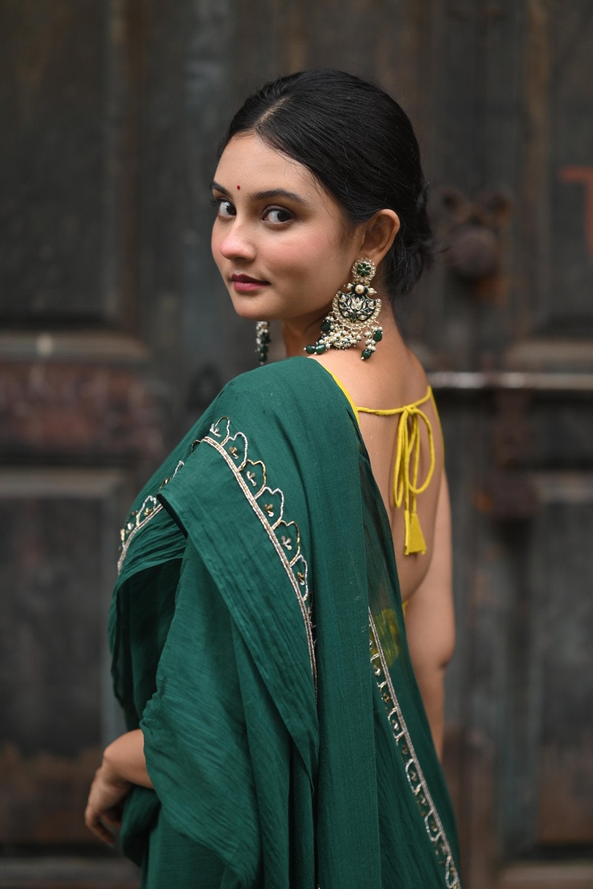 Green Noor Saree - Eternity by Sakshi