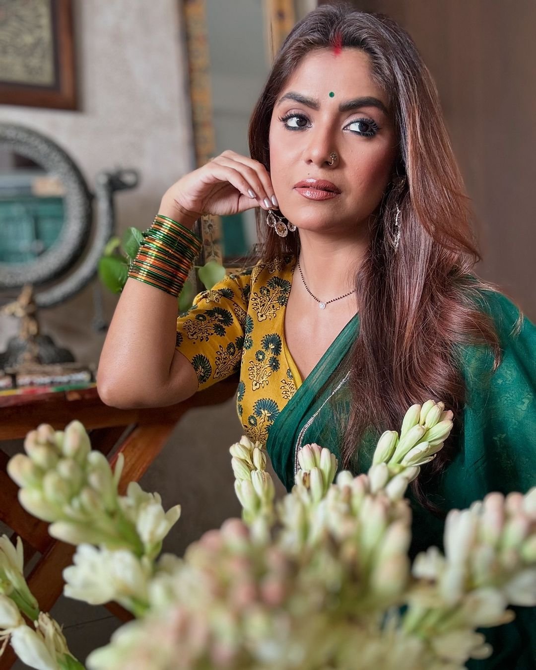 Green Noor Saree - Eternity by Sakshi