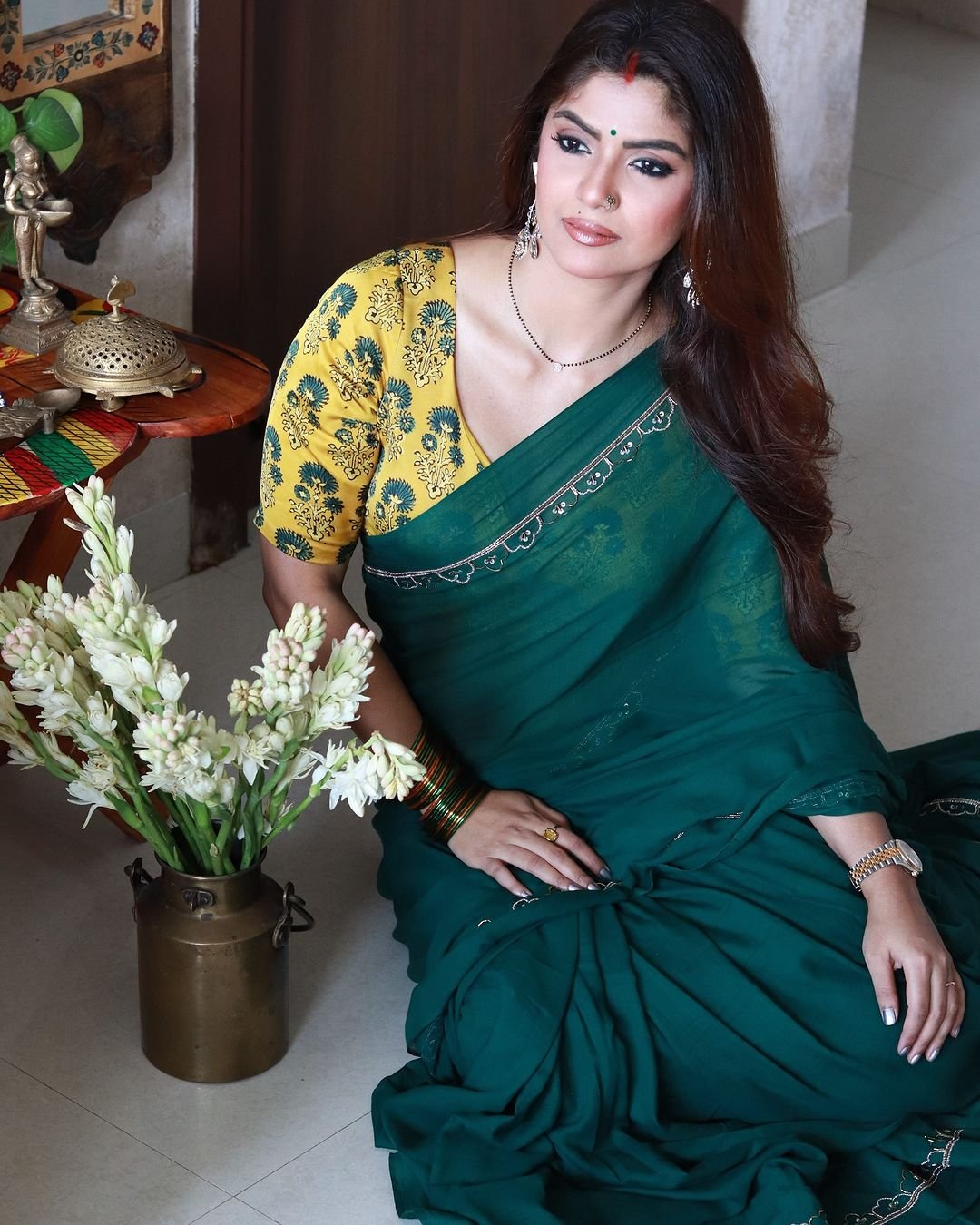 Green Noor Saree - Eternity by Sakshi