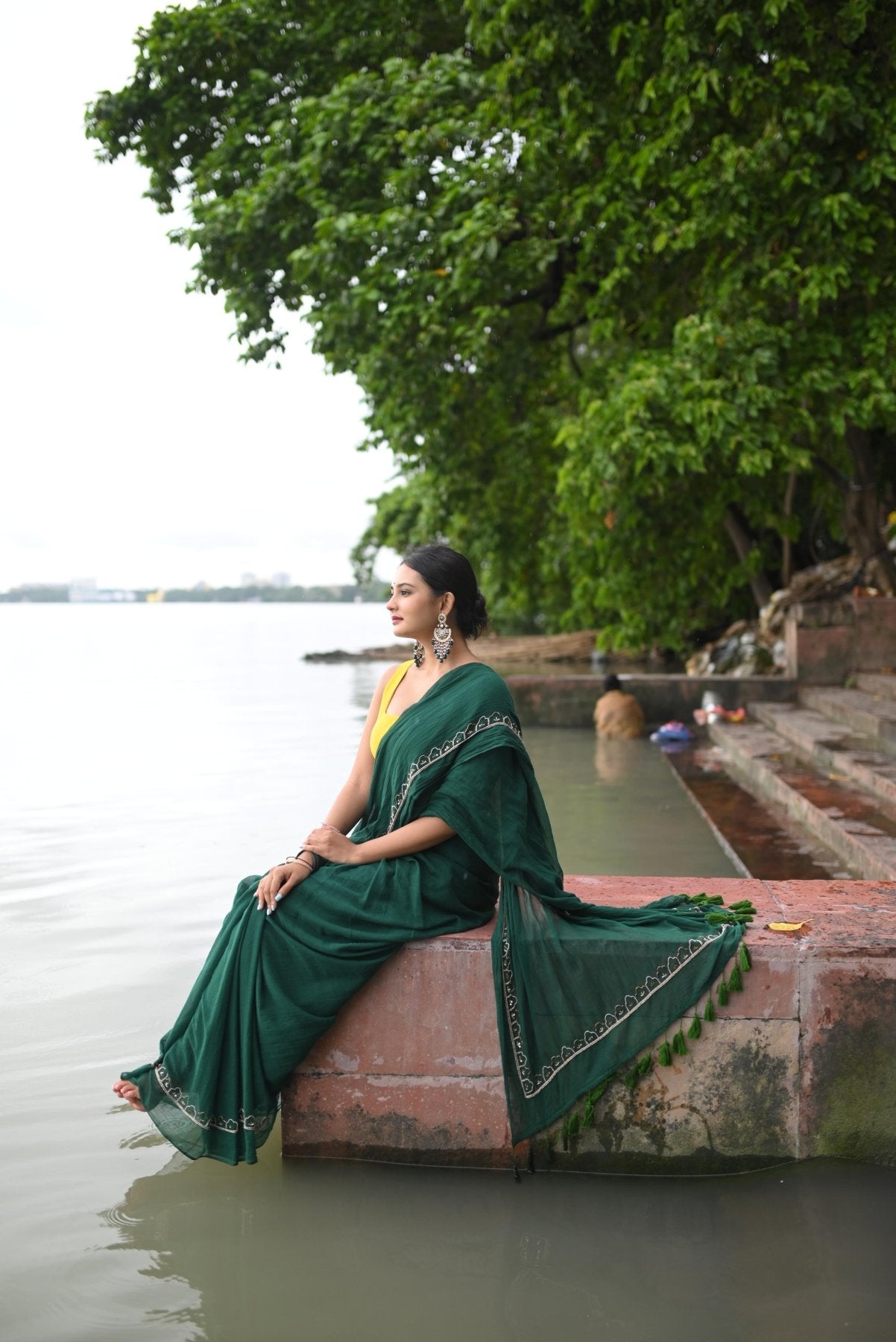 Green Noor Saree - Eternity by Sakshi